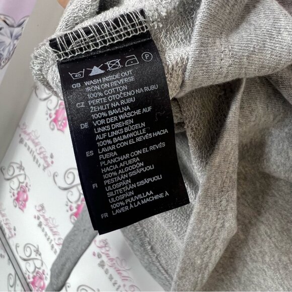 H&M Gray sweater bling rhinestone crystal diamond shirt Top - Picture 6 of 6